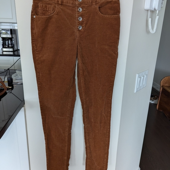 Burnt amber corduroy strait leg pants, boton size 38 européen size - Picture 7 of 7